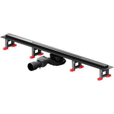 Am.Pm MasterFlow 80 W01SC-S11-080-05BM с Черной матовой решеткой Slim line