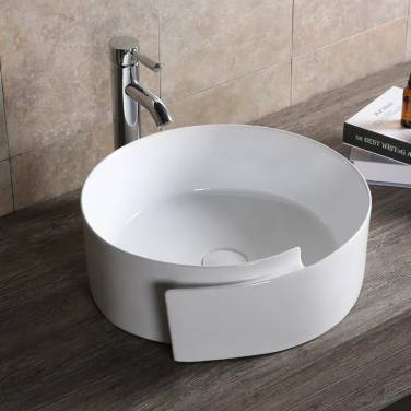 Ceruttispa CR0066 накладная, белая, с завитком 440х460х150