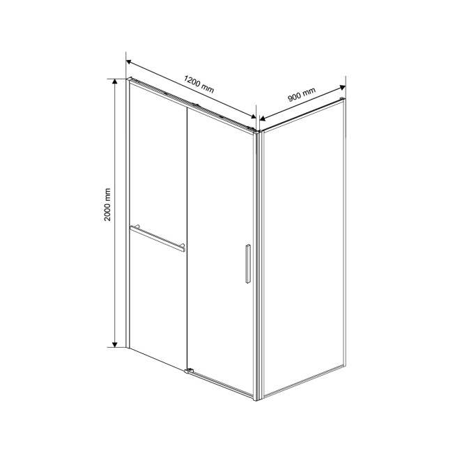 Vincea Slim Soft VSR-1SS9012CL, 1200*900, хром, стекло прозрачное
