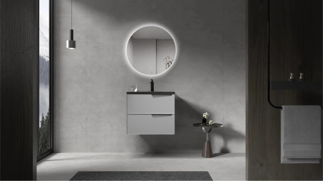 PARLY Тумба Rhea60 подвесная с раковиной 600x480x550