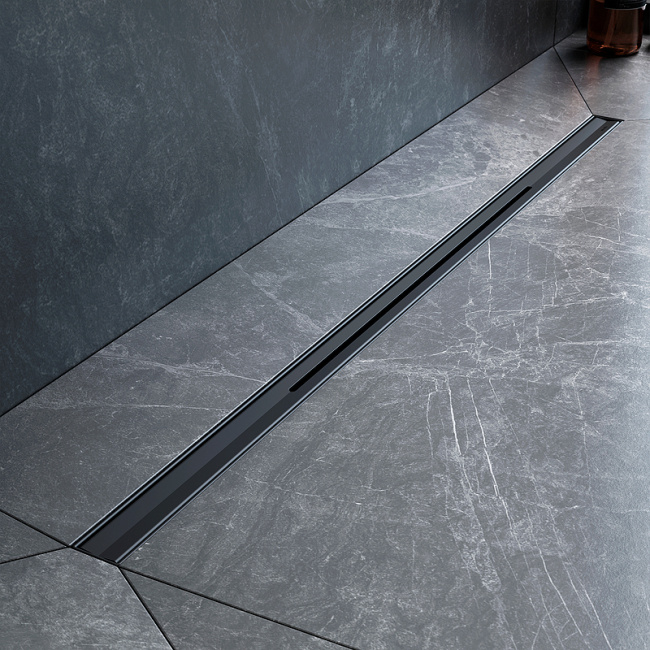 Am.Pm MasterFlow 80 W01SC-S11-080-05BM с Черной матовой решеткой Slim line