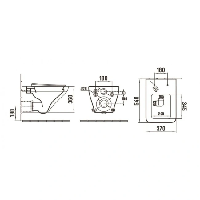 Комплект Weltwasser 10000011680 подвесной унитаз Hofbach 041 GL-WT + инсталляция Marberg 410 + кнопка MAR SE MT-BL