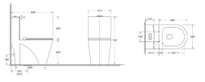 WeltWasser WELZBACH 001 GL-WT белый глянец