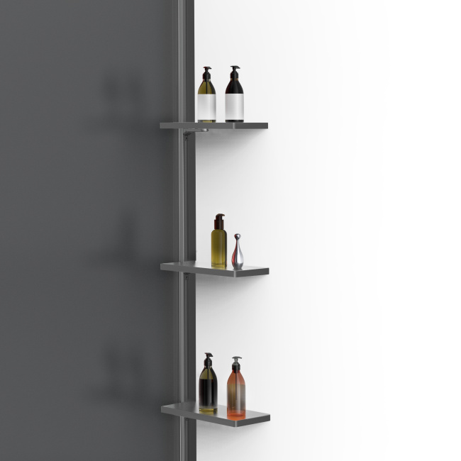 Vincea Walk-In VSW-1HWS900GFGM, 900*2000, вороненая сталь, стекло матовое тонированное