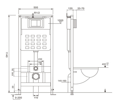 ABBER AC0105 для подвесного унитаза