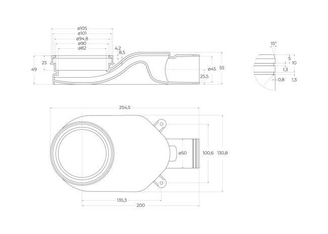 BelBagno BB-LD-LUCE-90-BIANCO