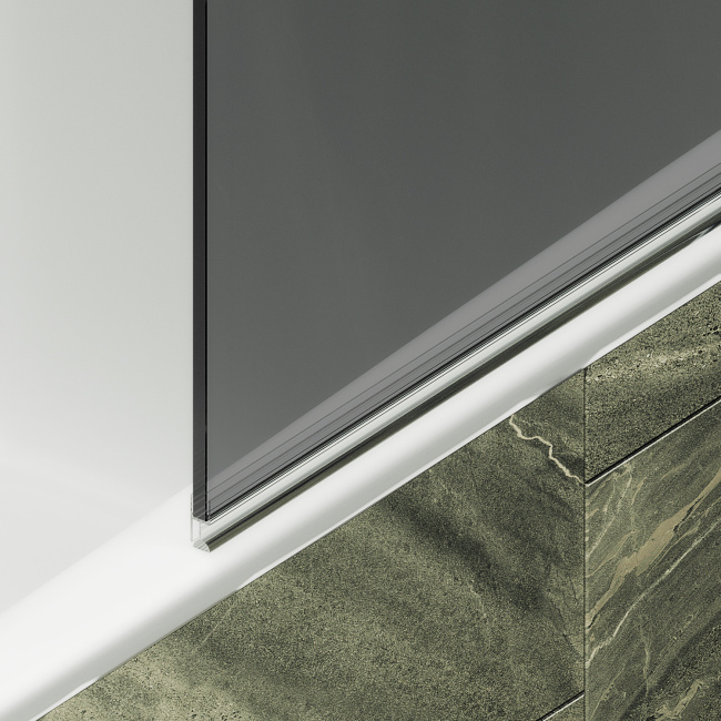 MaybahGlass поворотная на монопетле, 6 мм, Стекло Графит, 50x140 (MGV-608-6)