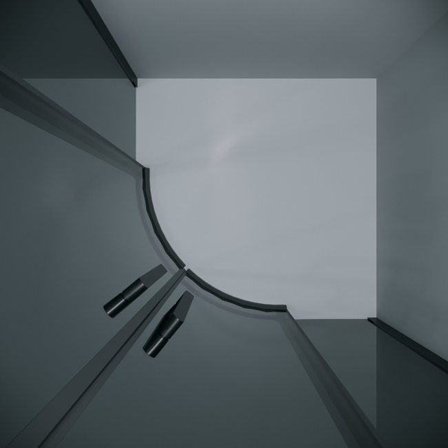 Grossman 301.K33.04.1010.21.10 Classic (100*100*195) полукруг,раздвижн,черн.мат,стекло тониров без поддона