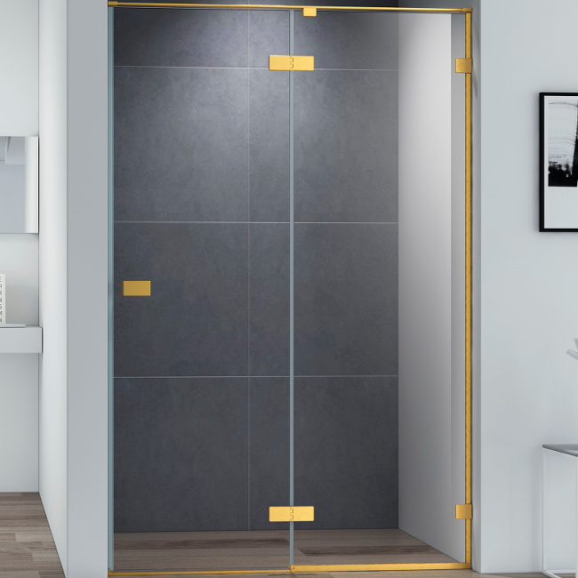 Cezares Bellagio 140 BELLAGIO-B-12-140-C-BORO профиль Золото брашированное стекло прозрачное