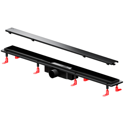 Am.Pm PrimeFlow 90 W02SC-U11-090-04BM с Черной матовой решеткой / под плитку Tile