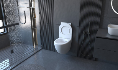 Комплект подвесной унитаз Abber Bequem AC1100 белый с инсталляцией AC0105 и кнопкой AC0121 хром