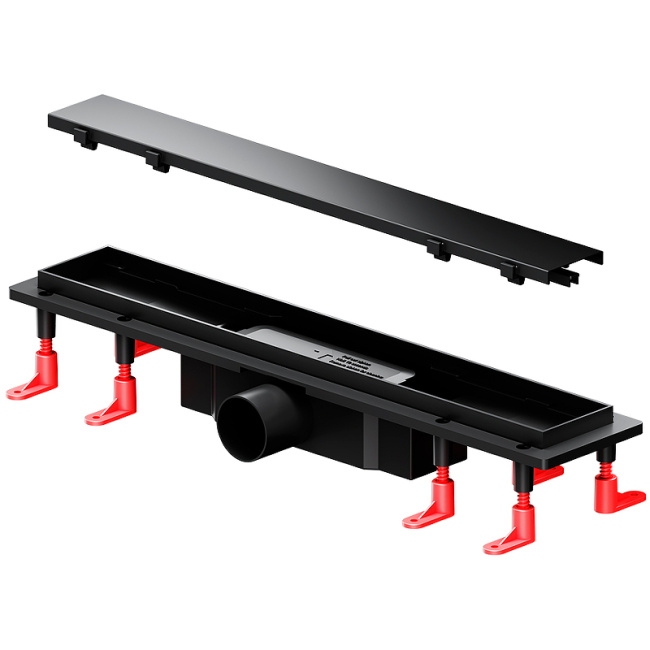 Am.Pm PrimeFlow 50 W02SC-U11-050-04BM с Черной матовой решеткой / под плитку Tile