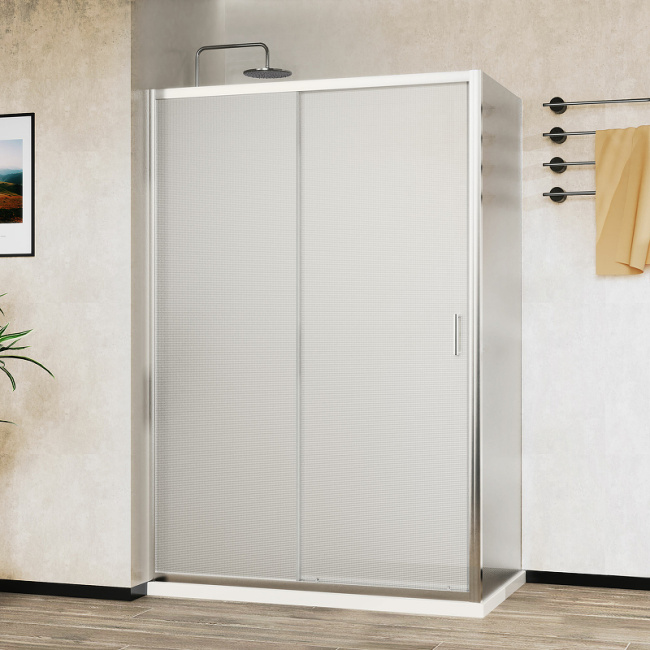 Vincea City 120х90 VSR-5CT9012MT профиль Хром стекло текстурное без поддона