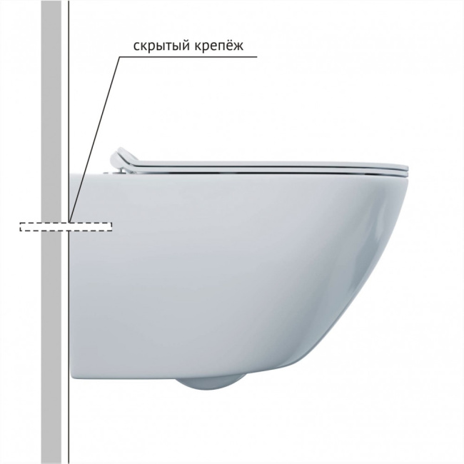 BERGES PUMA Rimless 51см, сиденье дюропласт Toma Slim SO, микролифт, быстросъём(082131)