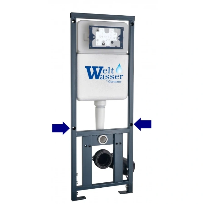 Комплект Weltwasser 10000011680 подвесной унитаз Hofbach 041 GL-WT + инсталляция Marberg 410 + кнопка MAR SE MT-BL