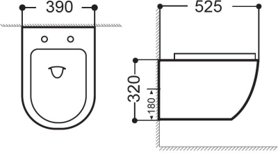 Aquanet Rimless Cetus 2.0 W LX-1901