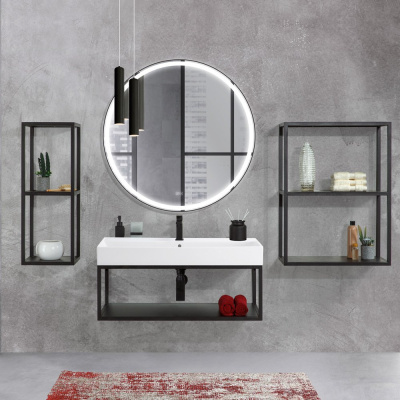 CEZARES CZR-SPC-CADRO-1000-LED-TCH-WARM в металлической раме, со встроенной подсветкой, сенсорным выключателем и подогревом