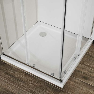 Vincea City 100х80 VSS-5CT8010CL профиль Хром стекло прозрачное без поддона