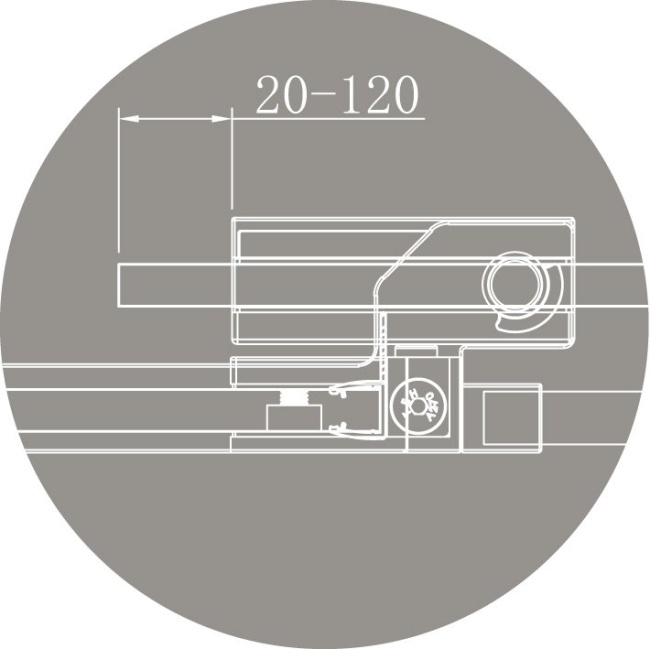 CEZARES SLIDER-AH-2-80/90-100/110-C-NERO без поддона