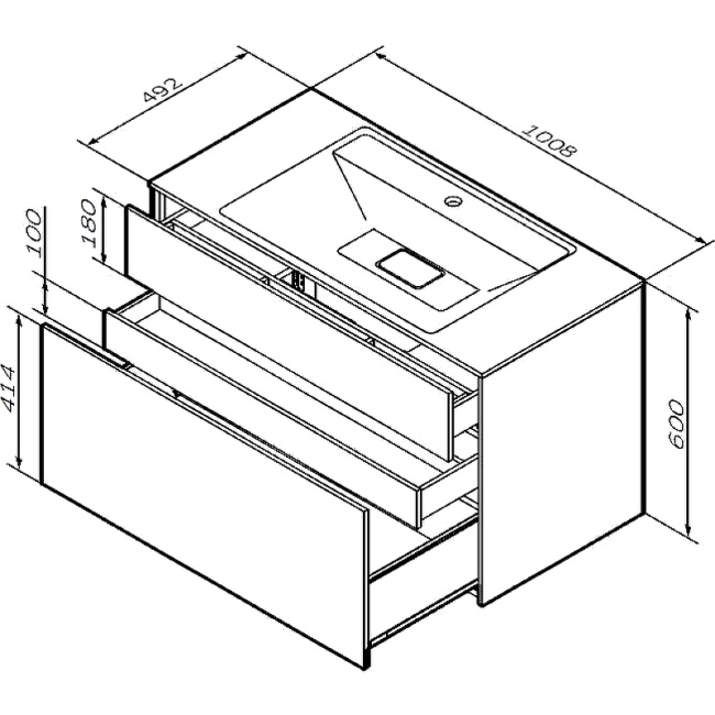 AM.PM Inspire V2.0 100 M50AFHX1003WM подвесная Белая матовая