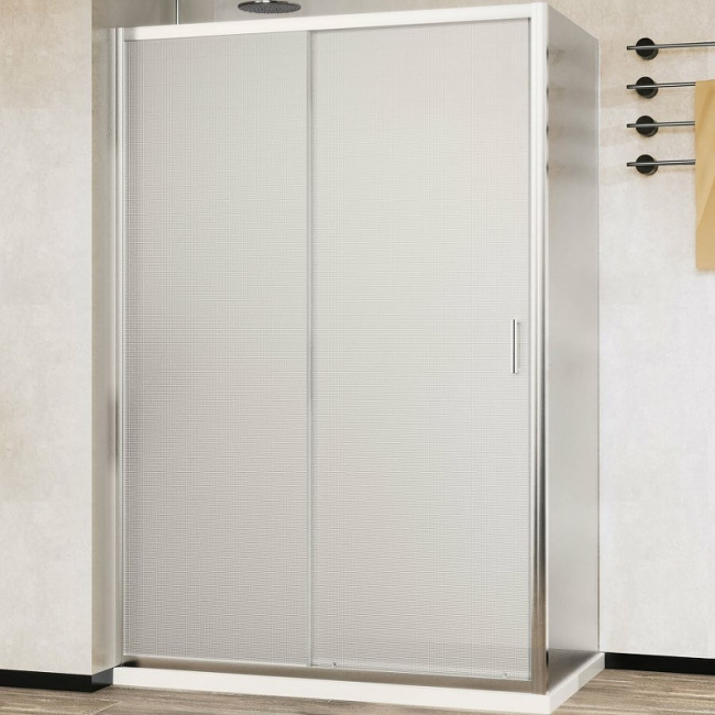 Vincea City 120х90 VSR-5CT9012MT профиль Хром стекло текстурное без поддона