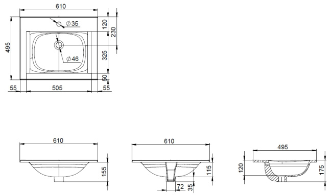 Am.Pm SPIRIT 2.0 M70AWCC0602WG, керамическая, 60 см