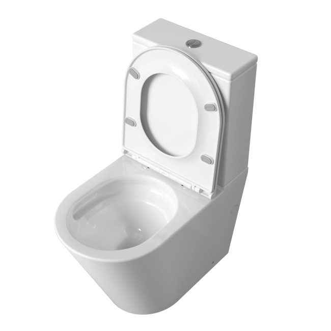 Grossman GR-4458SQ (640х360х835) безободковый,белый с тонкой крышкой,микролифт,смыв торнадо,2 места