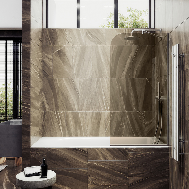 MaybahGlass в узком профиле, 6 мм, Стекло Бронза, 34x140 (MGV-127-5у) универсальная
