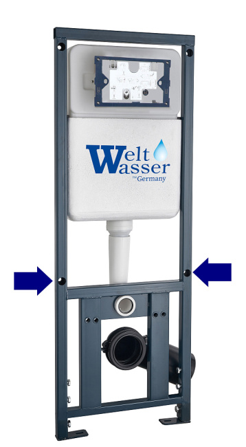 Унитаз с инсталляцией WeltWasser MARBERG 410 + SALZBACH 043 MT-BL + MAR 410 RD GL-WT