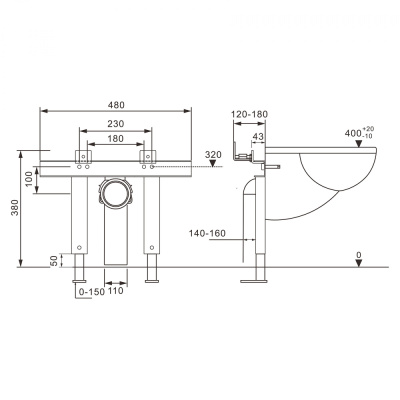 ABBER AC0102P для подвесного унитаза с импульсным смывом