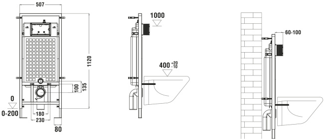 WeltWasser WW MARBERG 507 + RD BL кнопка черная
