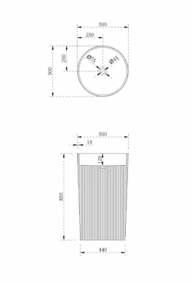 NT Bagno NT703 Bravo 50x50x85 см
