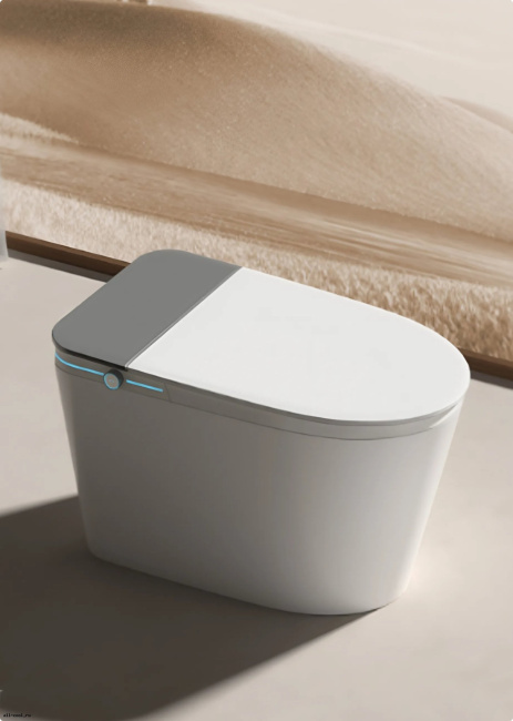 Ceruttispa Smart унитаз напольный ESTER с дистанционным управлением CT10617 (680x400x470)