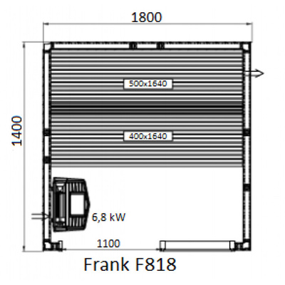 Frank F 818 (180x140x210) Кедр Экстра