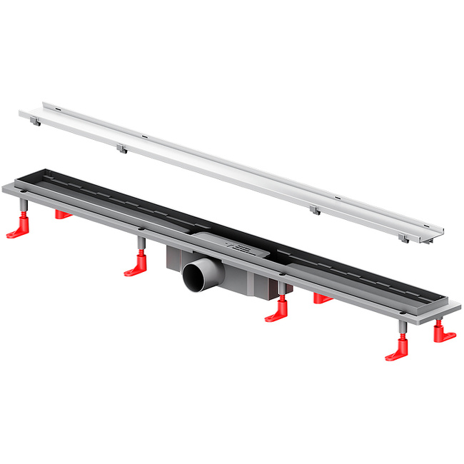Am.Pm PrimeFlow 90 W02SC-U11-090-04SB с решеткой Хром матовый / под плитку Tile