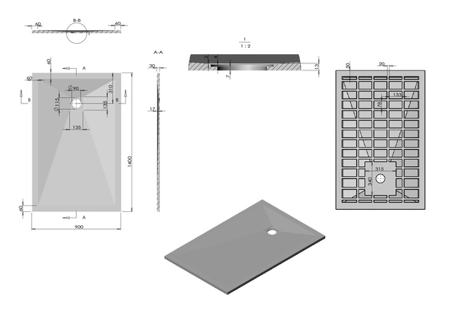 Vincea VST-4SR9014A, 1400x900, антрацит