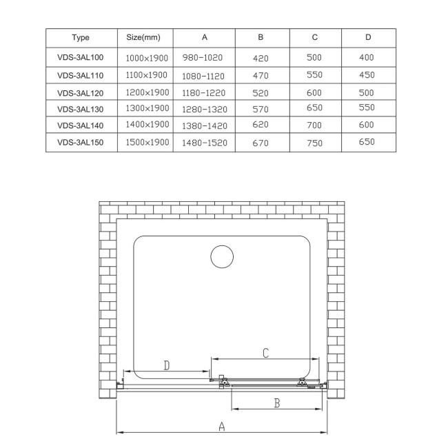 Vincea Alpha VDS-3AL130CLG, 1300, брашированное золото, стекло прозрачное